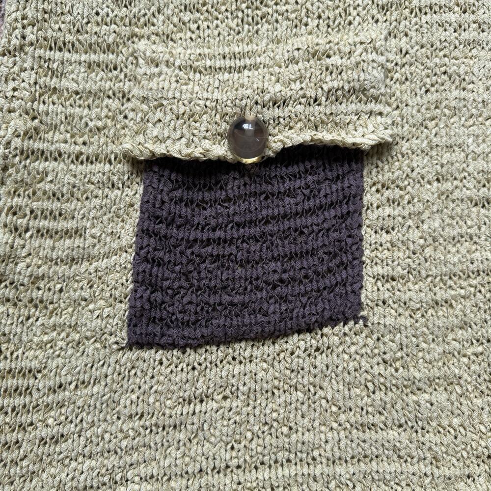 Vintage 90s Sue P Knits Oversized Artisan Sweater L Earth Tone Lagenlook - Picture 3 of 7